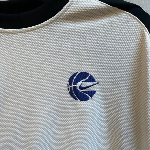Vintage Nike Y2K Basketball Swoosh Warmup Jersey Long Sleeve Shirt Sz XXL - Picture 3 of 8